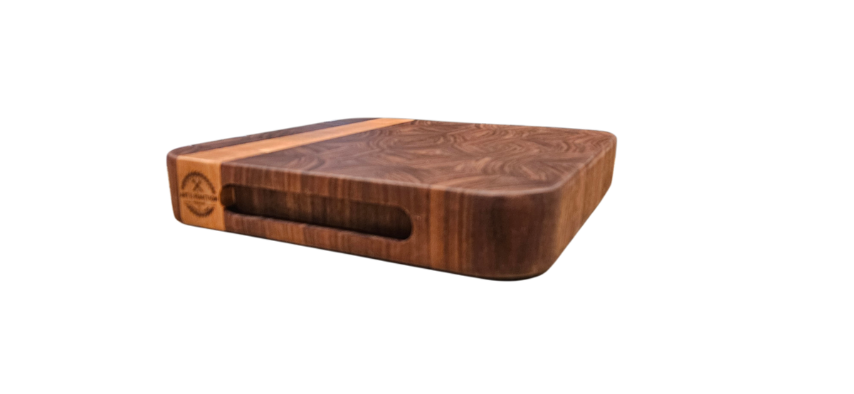 Walnut and White Oak 10x10x1.5 Butcher Block