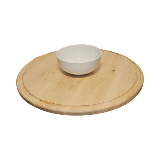 22.25in Rotating Hard Maple Charcuterie Board