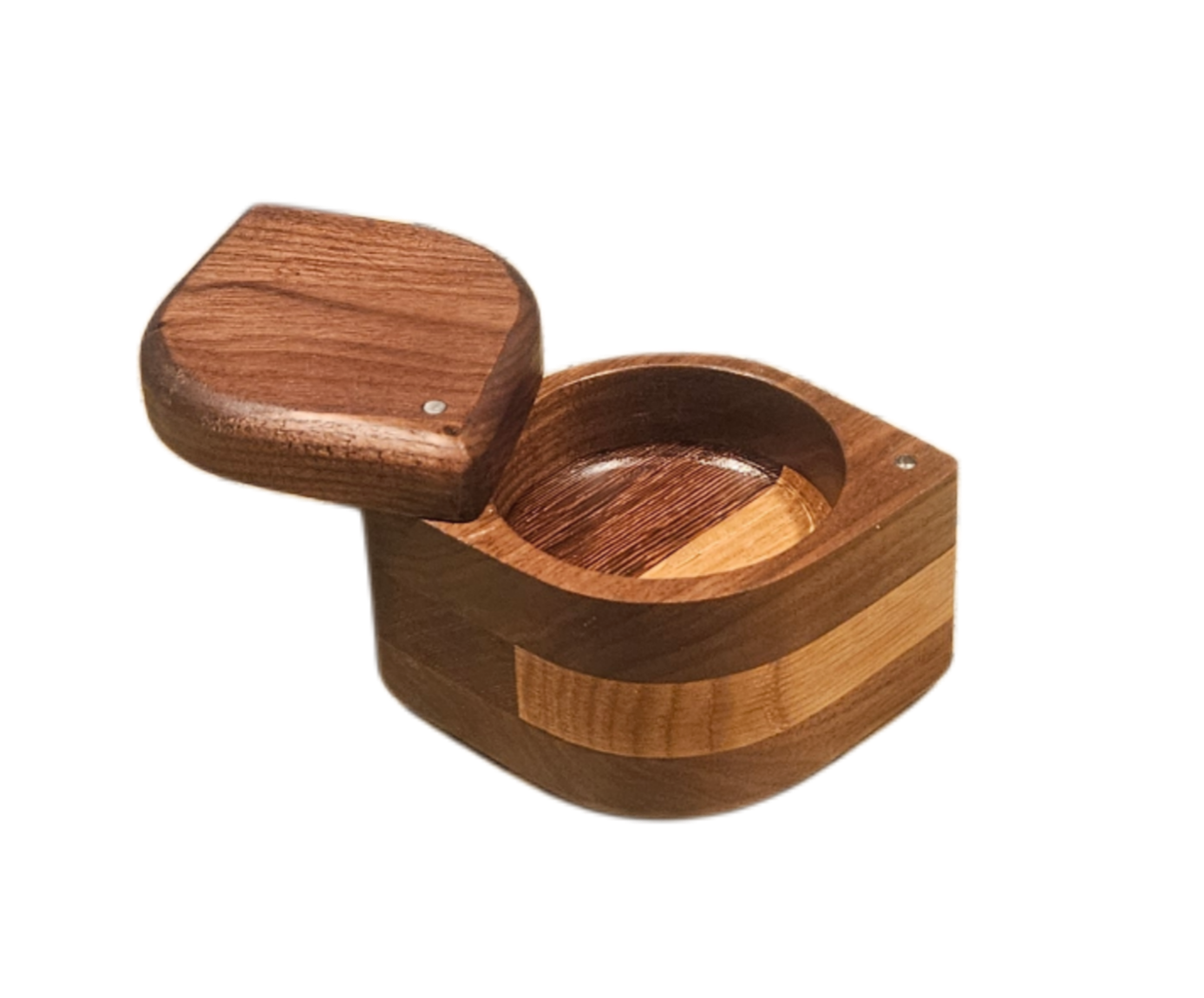 Walnut, white oak and Wenge Salt Well