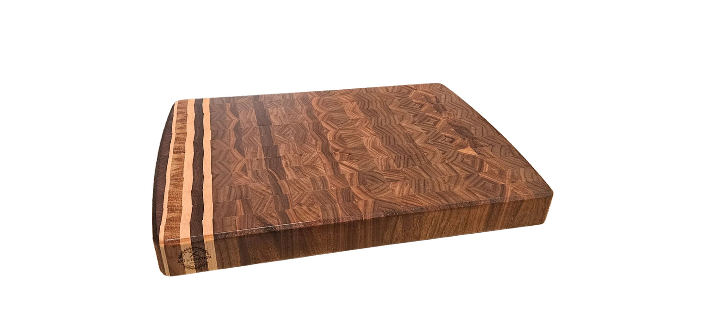 Walnut Butcher Block with Hard Maple and White Oak accents