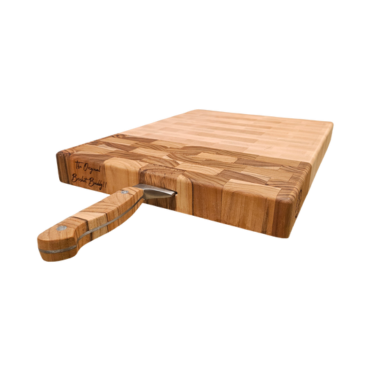 Large Teak and Maple Brisket Buddy