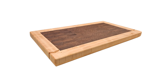 Large Walnut and Hard Maple Butcher Block
