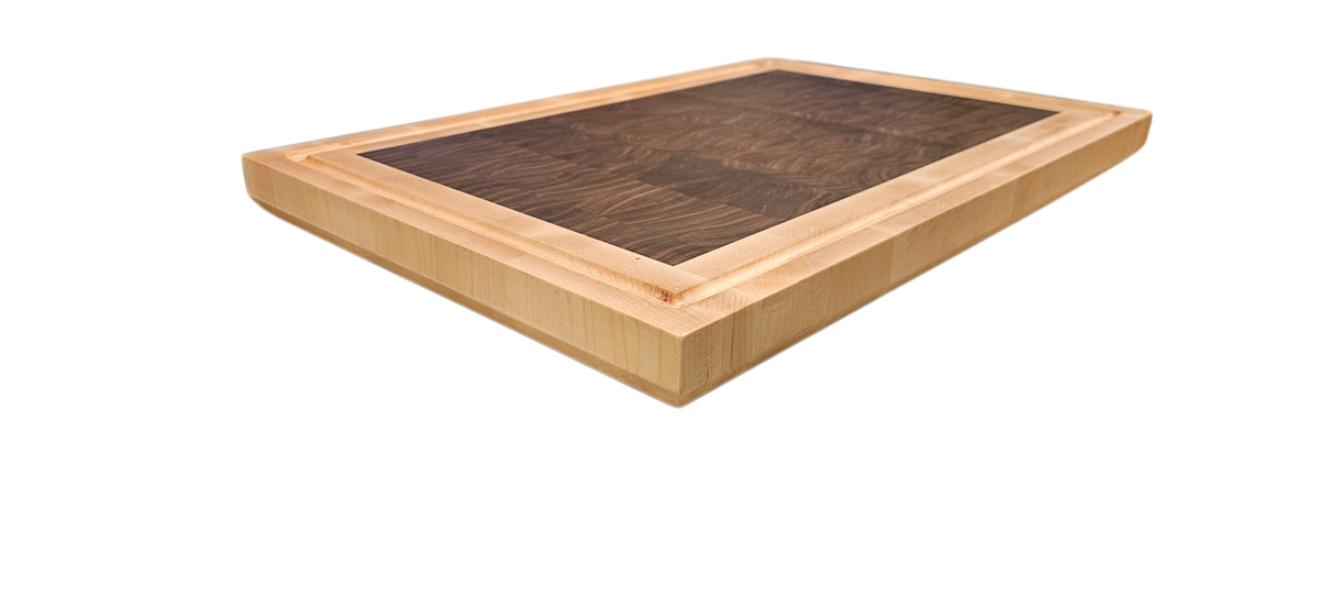 Large Walnut and Hard Maple Butcher Block