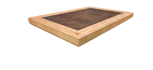 Large Walnut and Hard Maple Butcher Block
