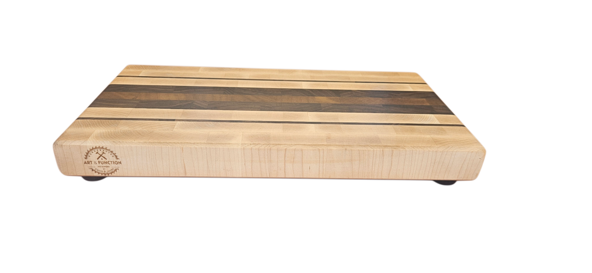 Hard Maple, Walnut & Iroko Butcher Block