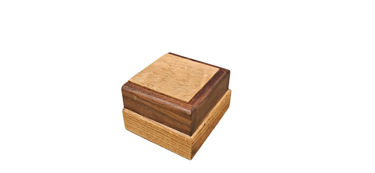 White Oak Bottle Opener Coasters with Walnut Stand