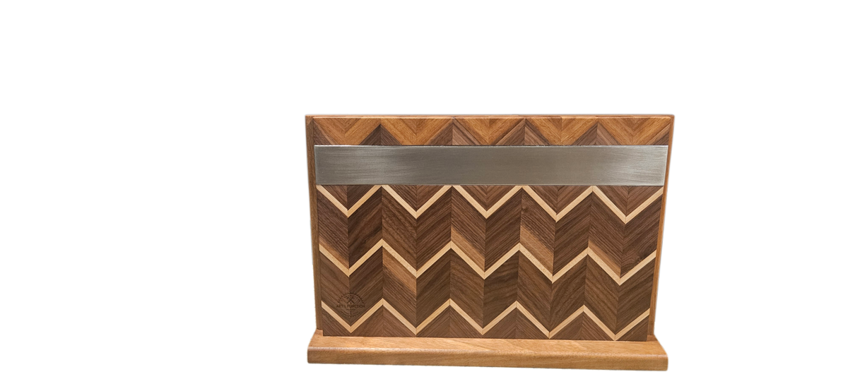 16in Walnut and Hard Maple Magnetic Knife holder