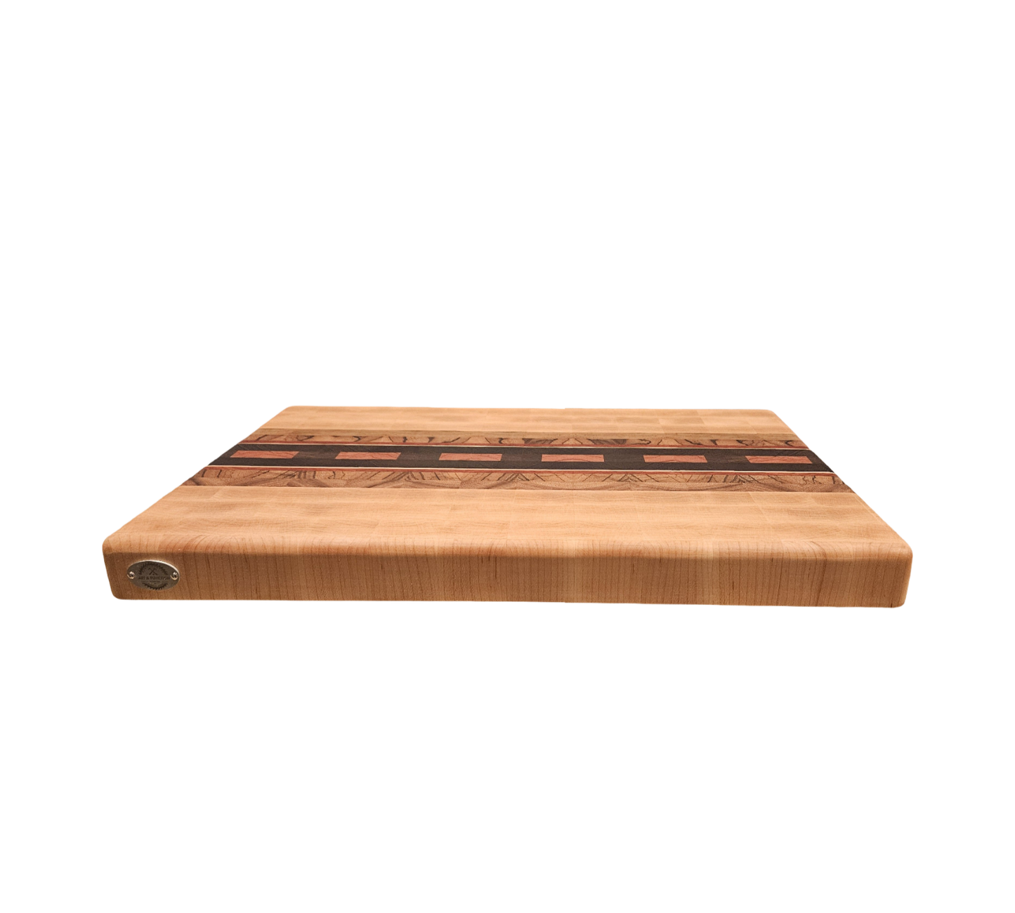 Hard Maple and Exotic Wood Butcher Block & wallmount