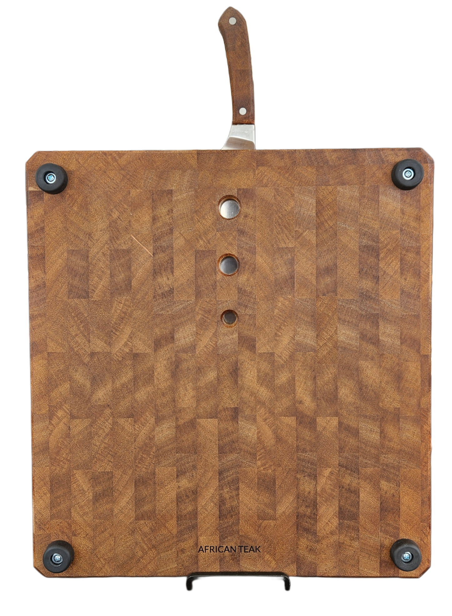 14.5 x 15.5 x 1.75 African Teak Brisket Buddy with  Wallmount