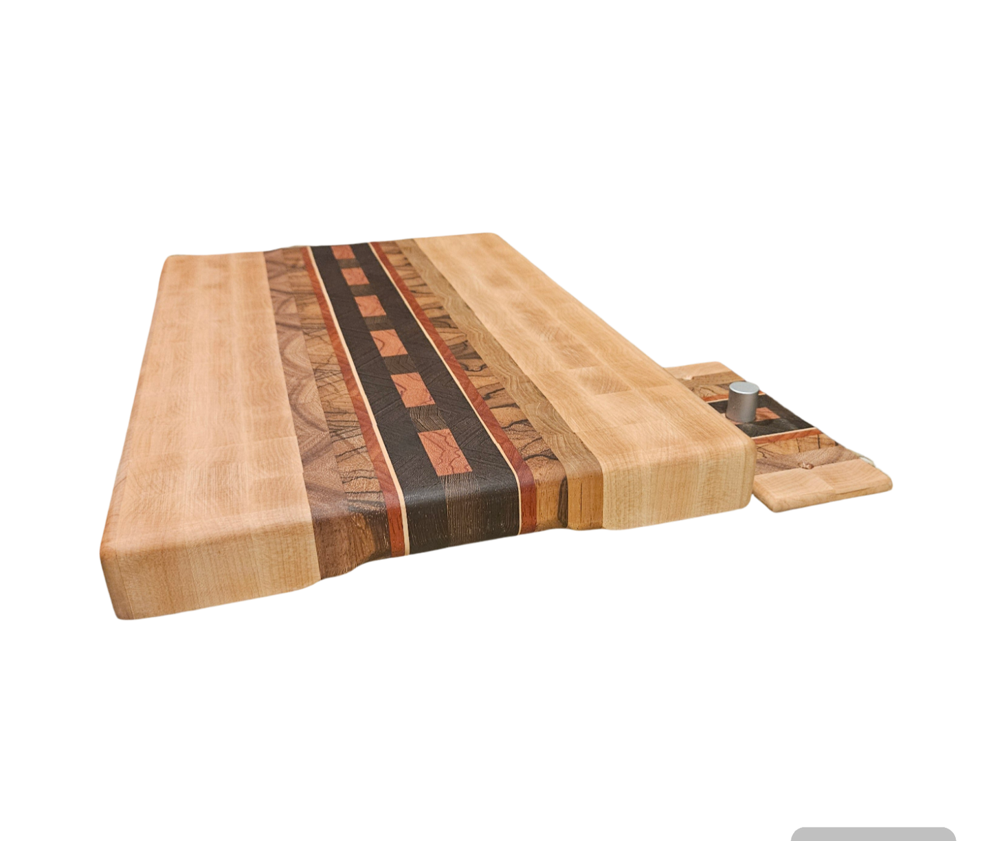 Hard Maple and Exotic Wood Butcher Block & wallmount