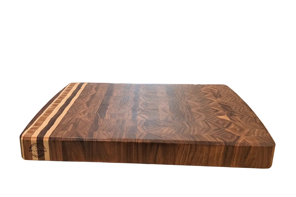 Walnut Butcher Block with Hard Maple and White Oak accents